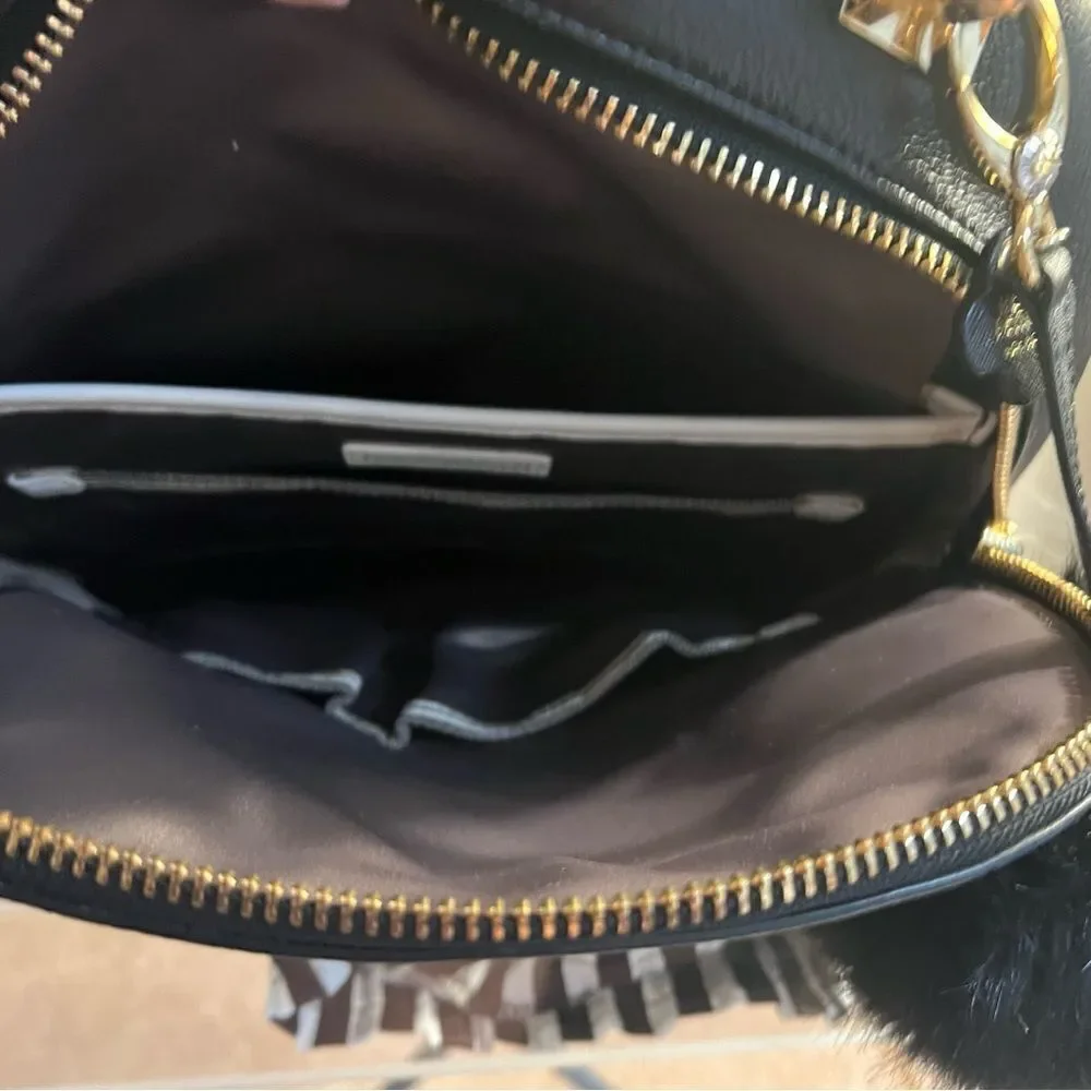 Henri Bendel Soho Backpack - Black - with Pom